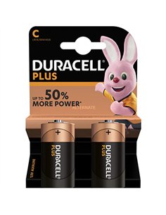 BLISTER 2 PILAS LR14 C ALKALINA DURACELL PLUS 2