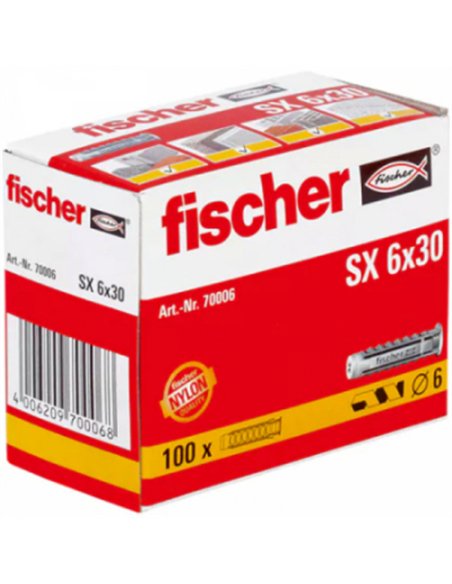CAJA 100 TACOS FISCHER SX PLUS 6x30mm