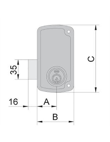CERRADURA 4056 C PINTADA 65 DCH B/REDONDO UCEM