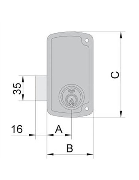 CERRADURA 4056 C PINTADA 65 DCH B/REDONDO UCEM