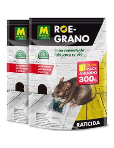 CEBO PARA RATAS ROE GRANO 300gr (2x150gr) 231616 MASSO 2