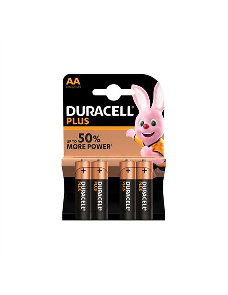 BLISTER 4 PILAS LR06 AA ALKALINA DURACELL PLUS