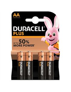 BLISTER 4 PILAS LR06 AA ALKALINA DURACELL PLUS 2