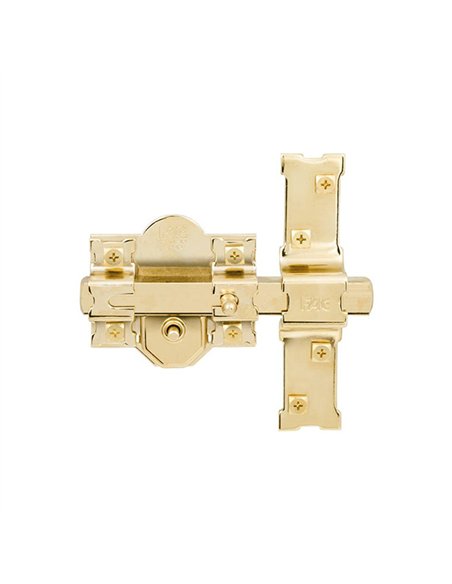 CERROJO 301RP/80 BOTON/LLAV. SEGURIDAD B/REDONDO DORADO FAC