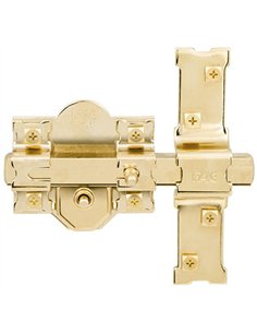CERROJO 301RP/80 BOTON/LLAV. SEGURIDAD B/REDONDO DORADO FAC 2