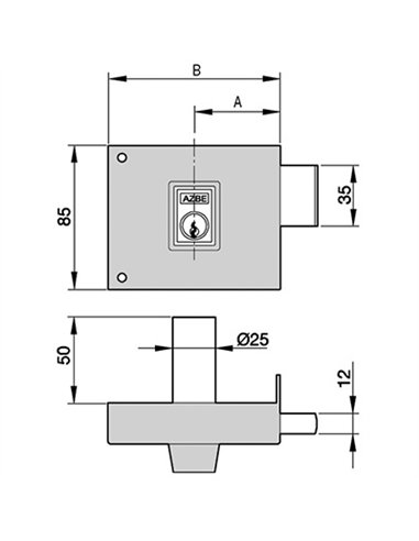 CERRADURA 124-APR 80 DCH B/REDONDO 124R80DHP YALE