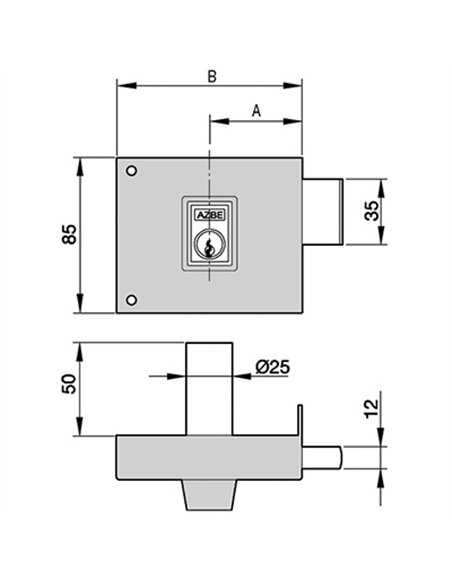 CERRADURA 124-APR 80 DCH B/REDONDO 124R80DHP YALE