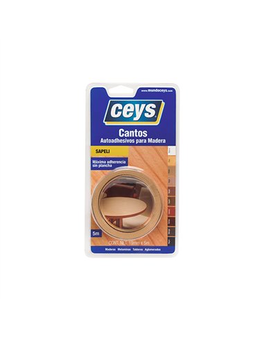CANTO AUTOADHESIVO SAPELI 19mm x5mt 850402 CEYS