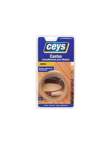 CANTO AUTOADHESIVO SAPELI 19mm x5mt 850402 CEYS