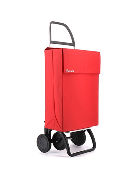 CARRO COMPRA 2+2 4R NYLON ROJO JEA032 ROLSER