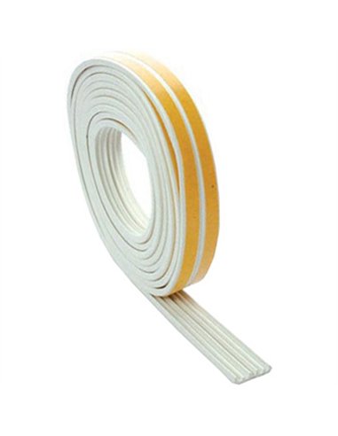 BURLETE CAUCHO BLANCO 9mm x6mt 1-3,5mm TIPO E 10763 GEKO