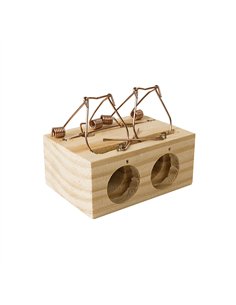 RATONERA MADERA 2 AGUJEROS PEQUEÑO 28mm