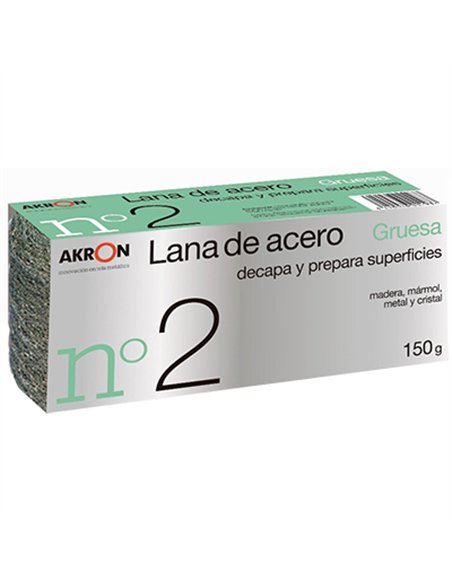BOBINA 150gr LANA ACERO GRUESA Nº2 AKRON