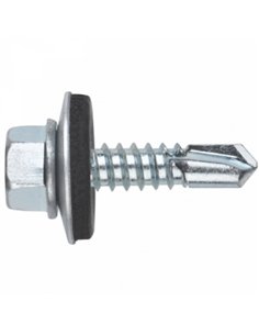 CAJA 250 TORNILLO BROCA C/ARANDELA GOMA 6,3x63 7504-K 2