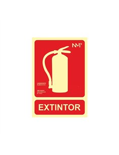 SEÑAL EXTINTOR PVC 210x297mm RD00101