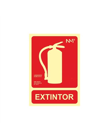 SEÑAL EXTINTOR PVC 210x297mm RD00101