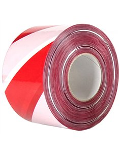 ROLLO CINTA SEÑALIZACION ROJA-BLANCA 200mt x70mm 2