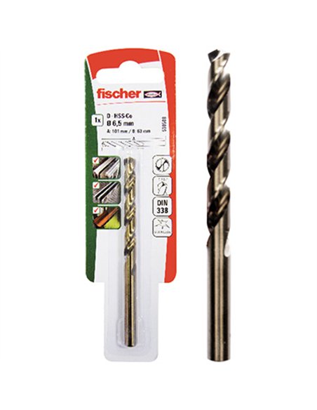BROCA HSS COBALTO DIN 338 DE 5mm 530505 FISCHER