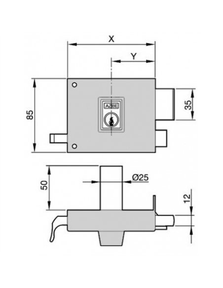 CERRADURA 125-APR 80 DCH B/REDONDO 125R80DHP YALE