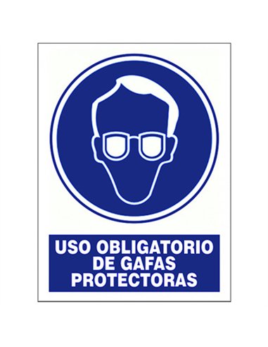 SEÑAL OBLIGACION USO GAFAS 210x297mm RD20002