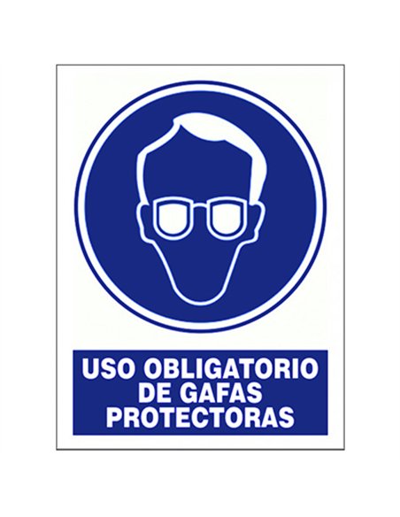 SEÑAL OBLIGACION USO GAFAS 210x297mm RD20002