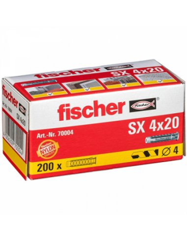 CAJA 200 TACOS FISCHER SX PLUS 4x20mm