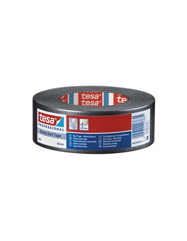 ROLLO CINTA AMERICANA NEGRA PROFESIONAL 25mt x 50mm TESA