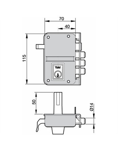 CERRADURA 8HN DCH CROMADA 8DHN YALE