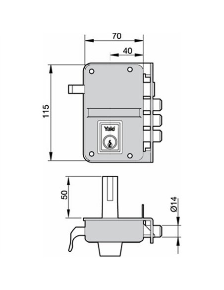 CERRADURA 8HN DCH CROMADA 8DHN YALE