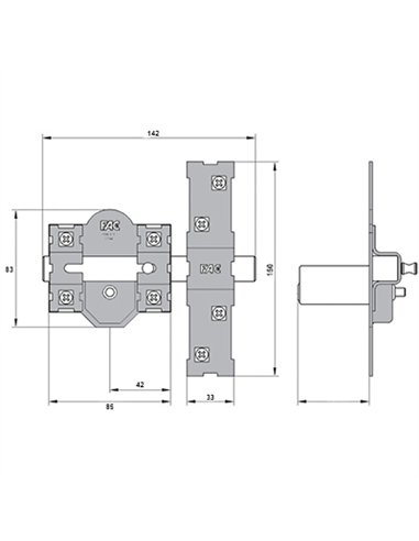 CERROJO 301R/80 BOTON/LLAVE BOMB. PERFIL DORADO FAC