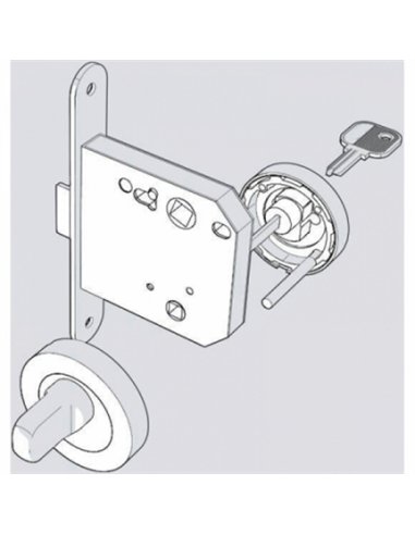 CONDENA MULETILLA INTERIOR CON LLAVE LATONADA 47mm 24822 AMIG
