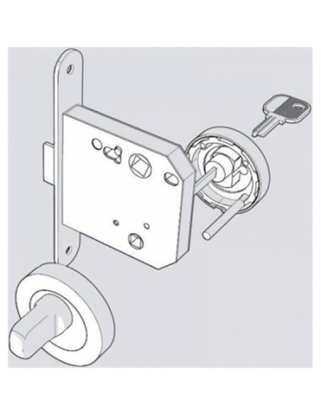 CONDENA MULETILLA INTERIOR CON LLAVE LATONADA 47mm 24822 AMIG