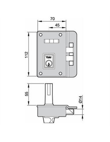 CERRADURA 10-70 DCH 10DHN YALE