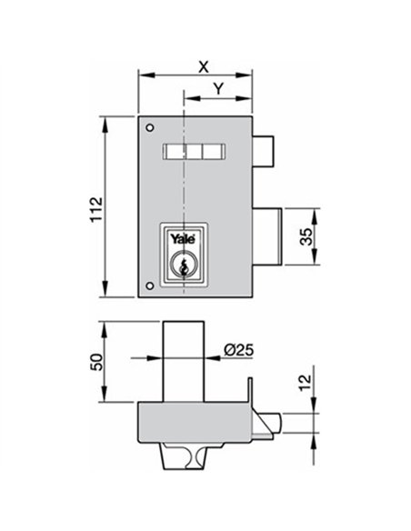CERRADURA 56-APR 60 IZQ B/REDONDO 56AR60IHP YALE