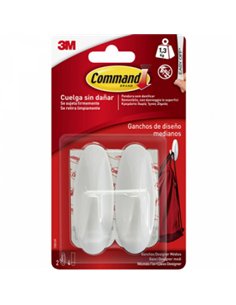 BLISTER 2 PERCHAS MEDIANAS 4 TIRAS 1,3kg 17081 COMMAND 3M 2