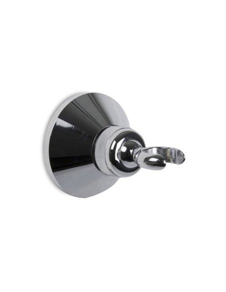 SOPORTE PARA TELEFONO DUCHA TUERCA REDONDA ABS CROMADO 5601