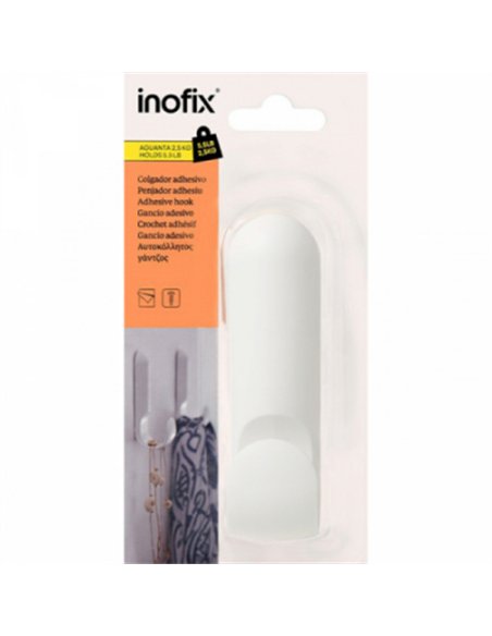 BLISTER 1 PERCHA ADH. BLANCA 111x31mm 2181-2- INOFIX