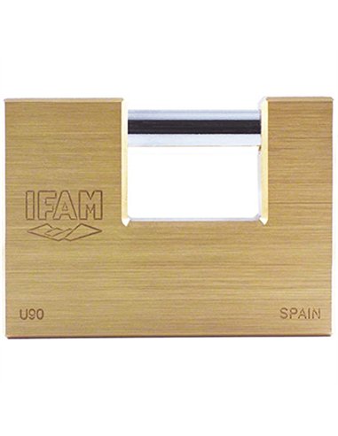 CANDADO CUADRADO PERSIANA 90mm LATON U90 IFAM