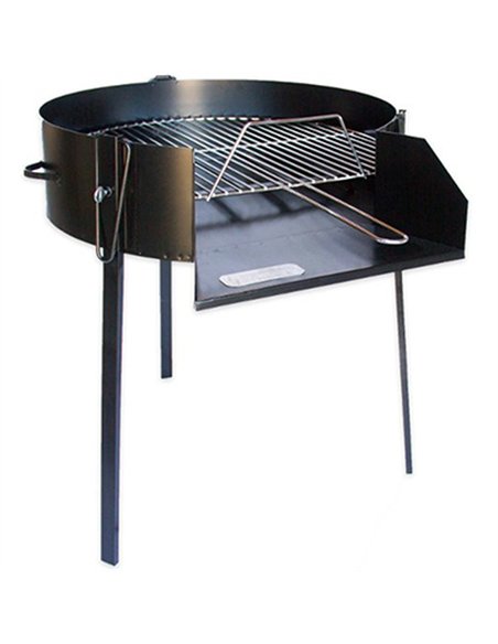 BARBACOA LEÑA DE 50cm REDONDA NEGRA