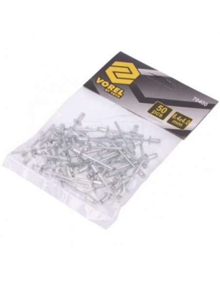 BOLSA 50 REMACHES ALUMINIO 4.0x19mm 70430 VOREL