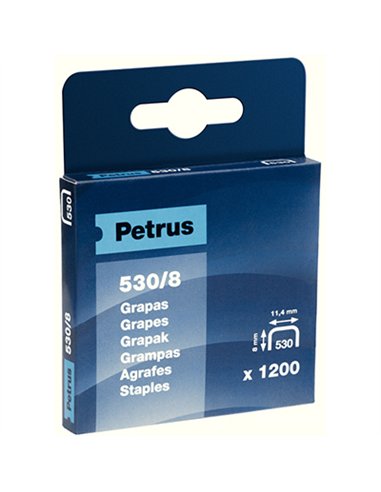 CAJA 1200 GRAPAS 8mm 530/8 PETRUS