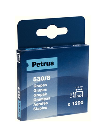 CAJA 1200 GRAPAS 8mm 530/8 PETRUS