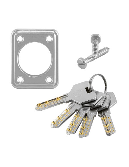 CERROJO SEGURIDAD L12930 NIQUELADO SATINADO INTHER