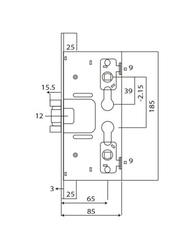 CERRADURA CORTAFUEGO L60 ZP INTHER