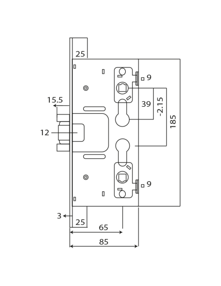 CERRADURA CORTAFUEGO L60 ZP INTHER