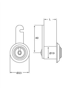 CILINDRO BUZON L103 47 RECTA INTHER - 20MM 2