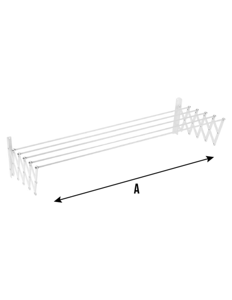 TENDEDERO EXTENSIBLE PLASTIFICADO BLANCO - 140CM