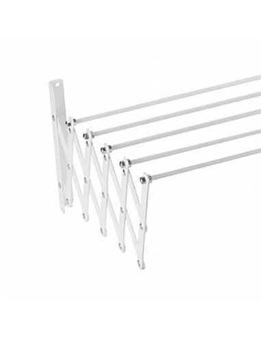 TENDEDERO EXTENSIBLE PLASTIFICADO BLANCO - 140CM