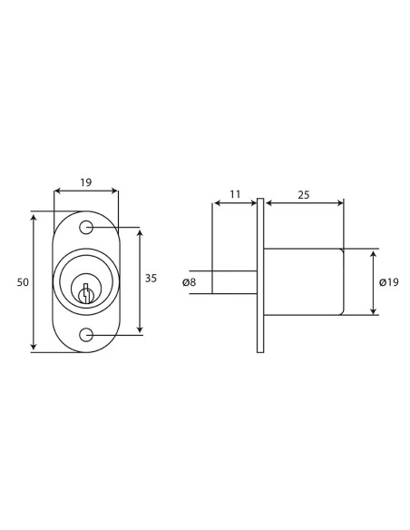 CERRADURA PULSADOR 19MM CR INTHER