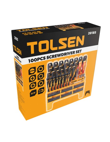 JGO. DESTORNILLADORES 100 PZAS TOLSEN